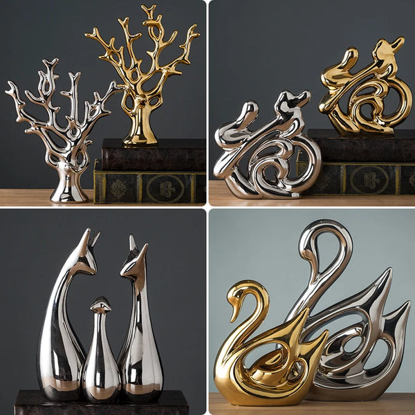 Chic Ceramic Desk Sculptures