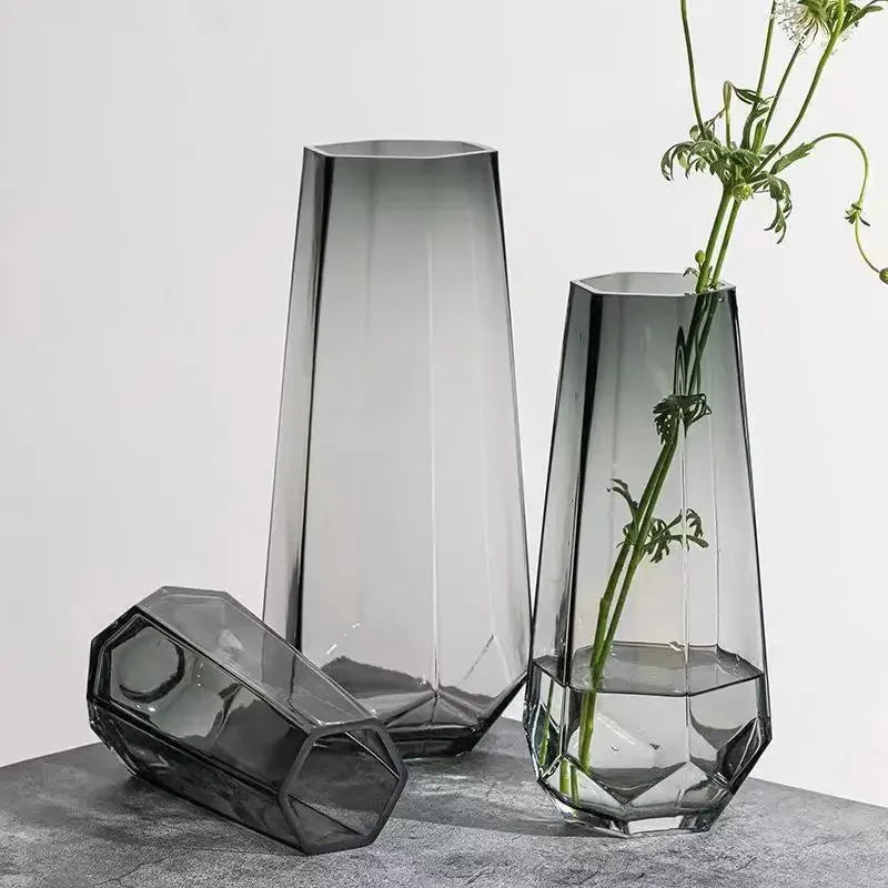 Diamond Shine Glass Vase