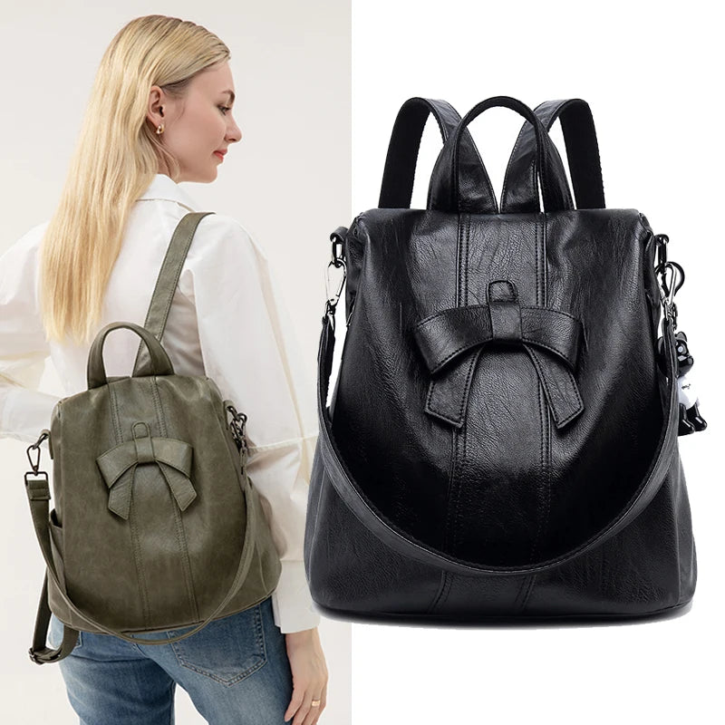 Chic Anti-Theft Bow Backpack