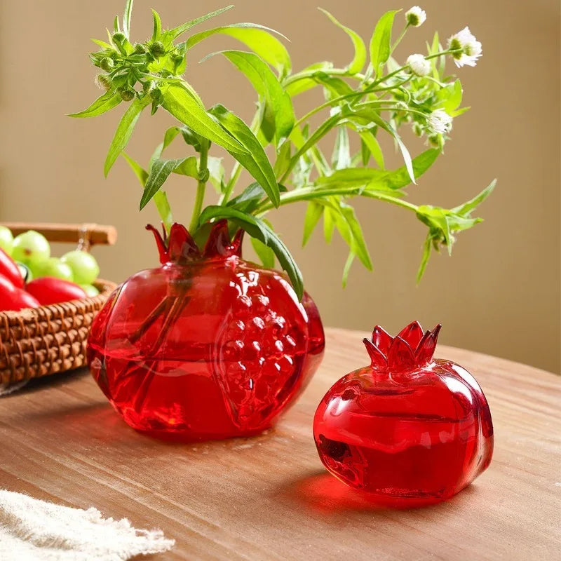 Pomegranate Glass Vase Delight