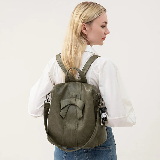 Chic Anti-Theft Bow Backpack