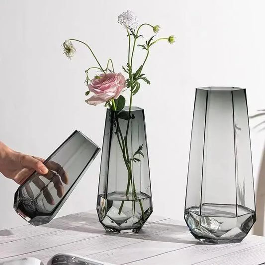 Diamond Shine Glass Vase